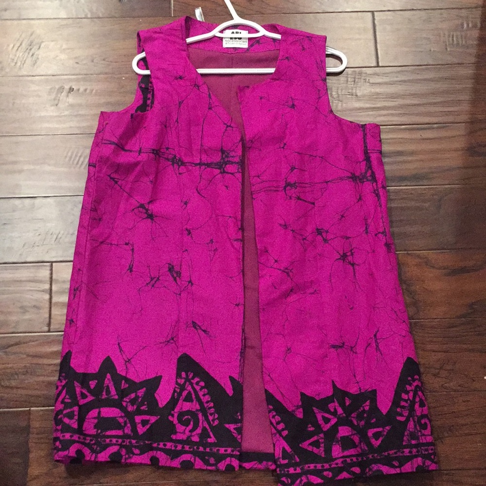 Multicolored Traditional African Print Vest